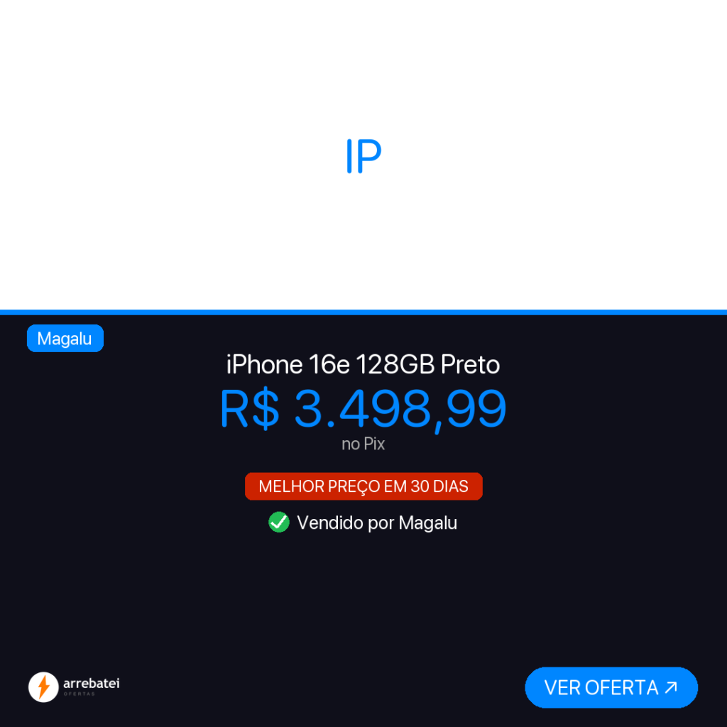 Oferta iPhone 16e 128GB Preto