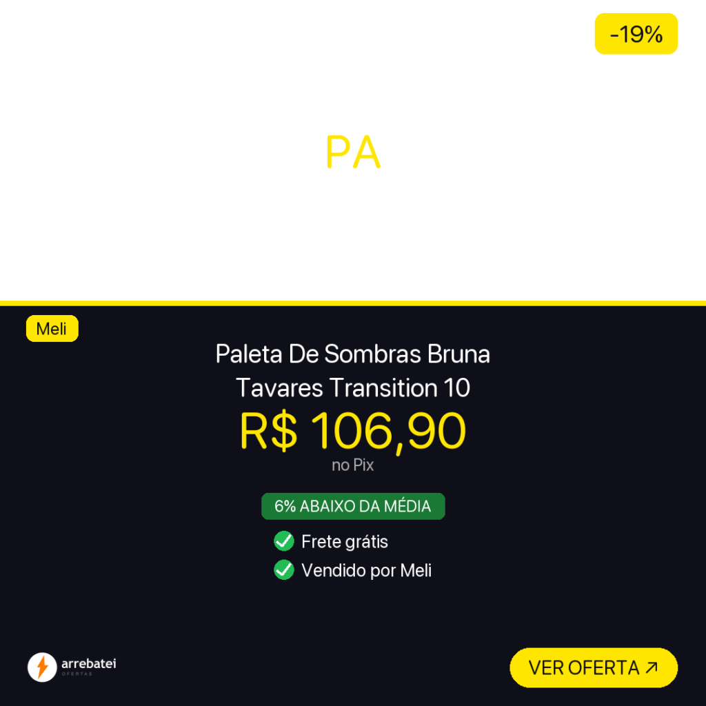 Oferta Paleta De Sombras Bruna Tavares Transition 10 Tonalidades