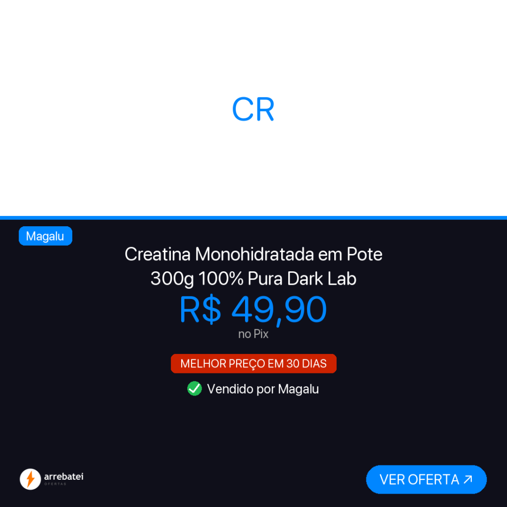 Oferta Creatina Monohidratada em Pote 300g 100% Pura Dark Lab