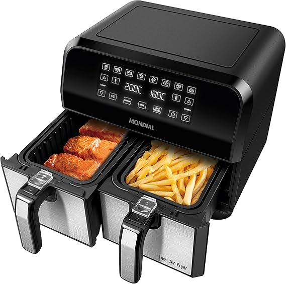 Fritadeira Air Fryer Dual Duplo Cesto 8L, Mondial, 2200W - AFD-01-BI prod000074 amazon foto 4