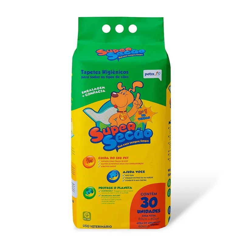 Tapete Higiênico Petix Super Secão Cães 30 Unidades prod000208 meli foto 1