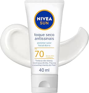 NIVEA SUN Protetor Solar Facial Toque Seco Antissinais FPS 70 40ml prod000029 amazon foto 8